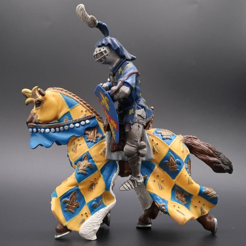 Papo Fleur De Lys Knight Horseback Figure Fantasy Medieval Incomplete